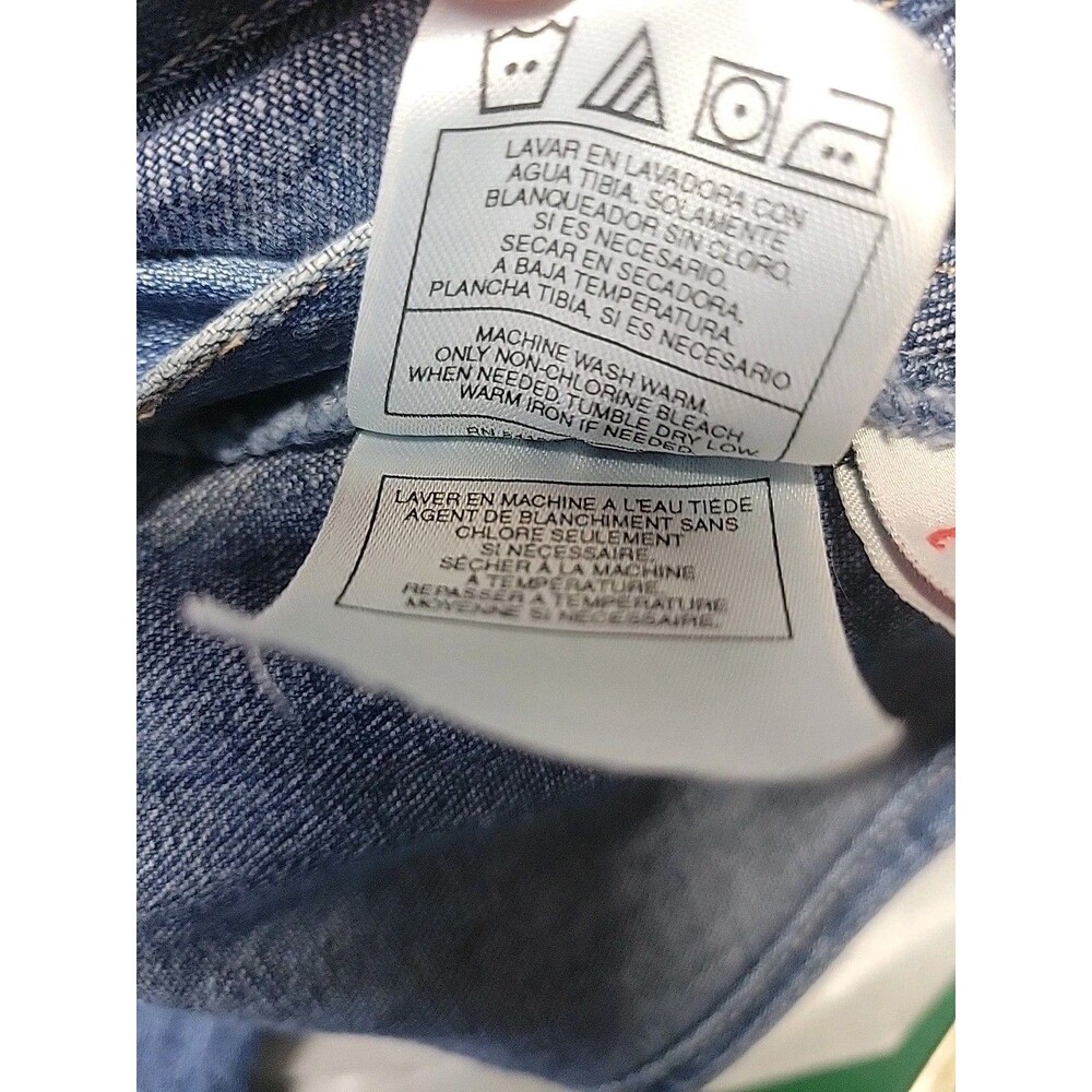 Disney Mickey Mouse Denim Overalls XL‎ Embroidered Front Pocket Adjust Y2K - Picture 13 of 15